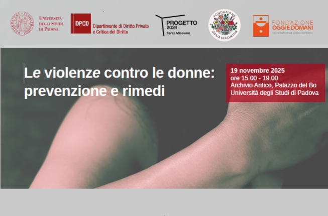 Collegamento a 19 novembre 2025 - LE VIOLENZE CONTRO LE DONNE: PREVENZIONE E RIMEDI